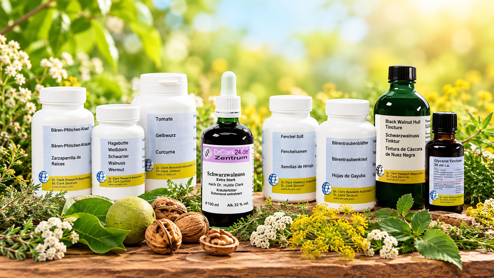 Kräuter- & Enzym-Set nach Dr. Hulda Clark 